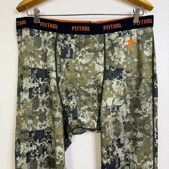 Plythal Camo Base 2.0 Bottom Mens 2XL Green Digital Forest Hunt Outdoors Pants - Picture 6 of 10